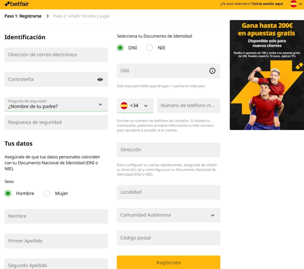 betfair-registrarse
